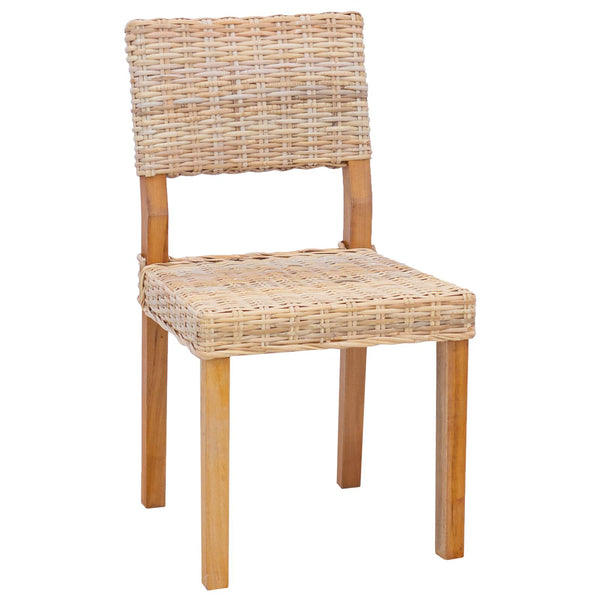 Esszimmerstühle 2er Set Natur Kubu Rattan