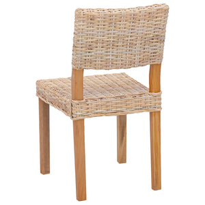 Esszimmerstühle 2er Set Natur Kubu Rattan