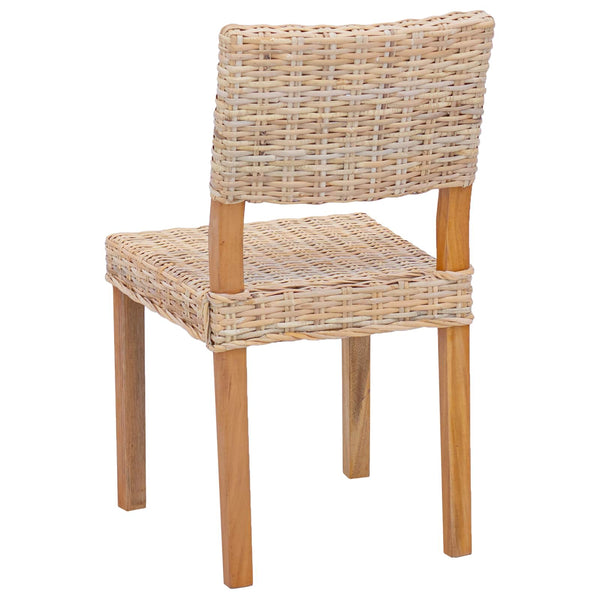 Esszimmerstühle 2er Set Natur Kubu Rattan
