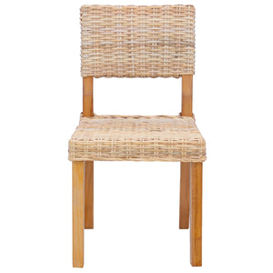 Esszimmerstühle 2er Set Natur Kubu Rattan