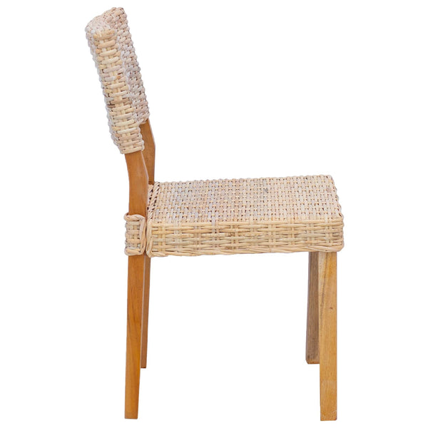 Esszimmerstühle 2er Set Natur Kubu Rattan