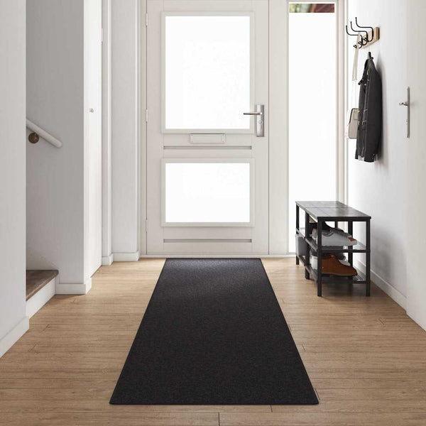 Anthrazit Teppichläufer 80x500 cm Polypropylen