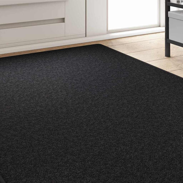 Anthrazit Teppichläufer 100x250 cm Polypropylen