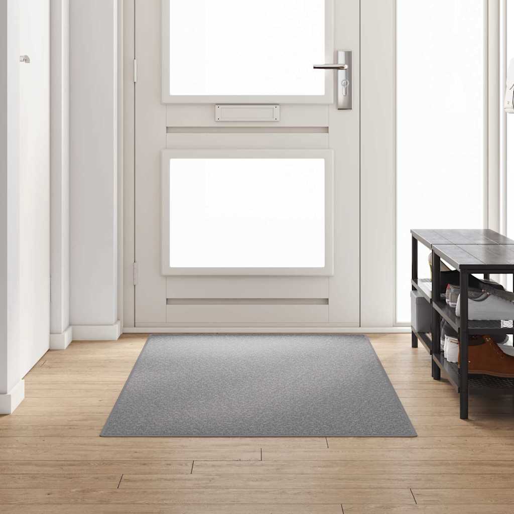Teppichläufer Hellgrau 100x250 cm Polypropylen