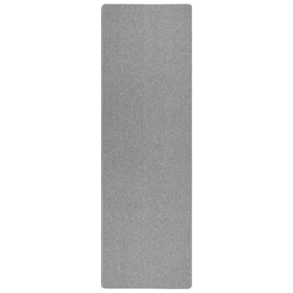 Teppichläufer Hellgrau 100x250 cm Polypropylen