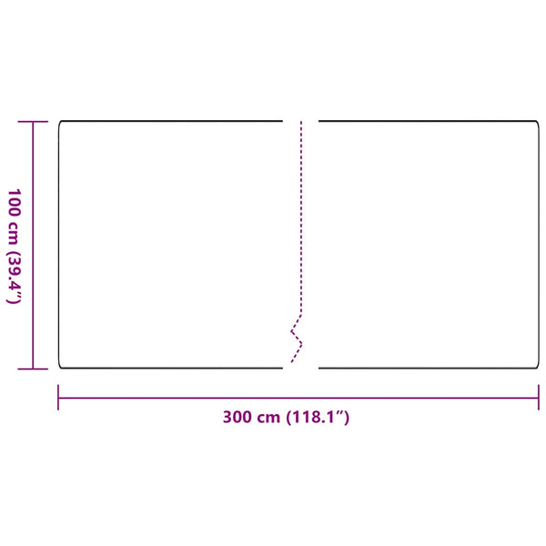 Teppichläufer Hellgrau 100x300 cm