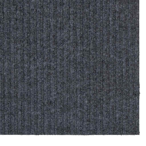 Grauer Teppichläufer Stoff 80x150 cm