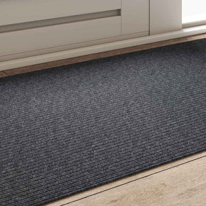 Grauer Teppichläufer Stoff 80x150 cm