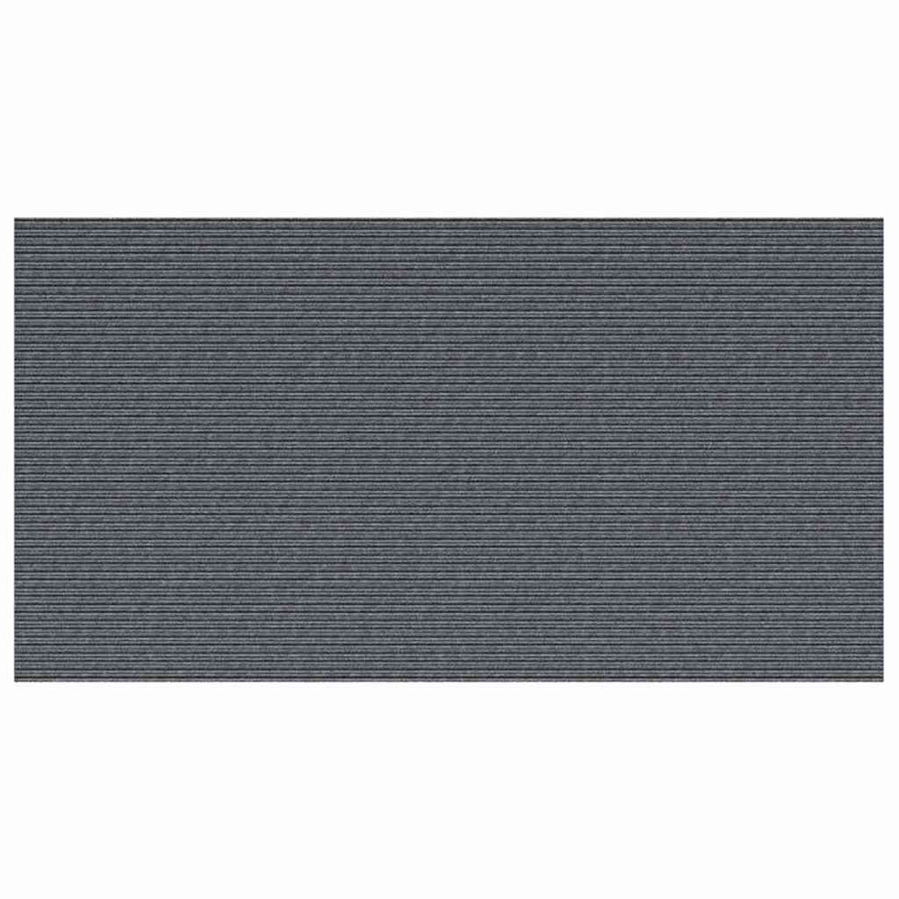 Grauer Teppichläufer Stoff 80x150 cm