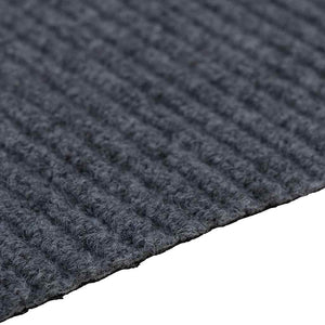 Grauer Teppichläufer Stoff 80x200 cm