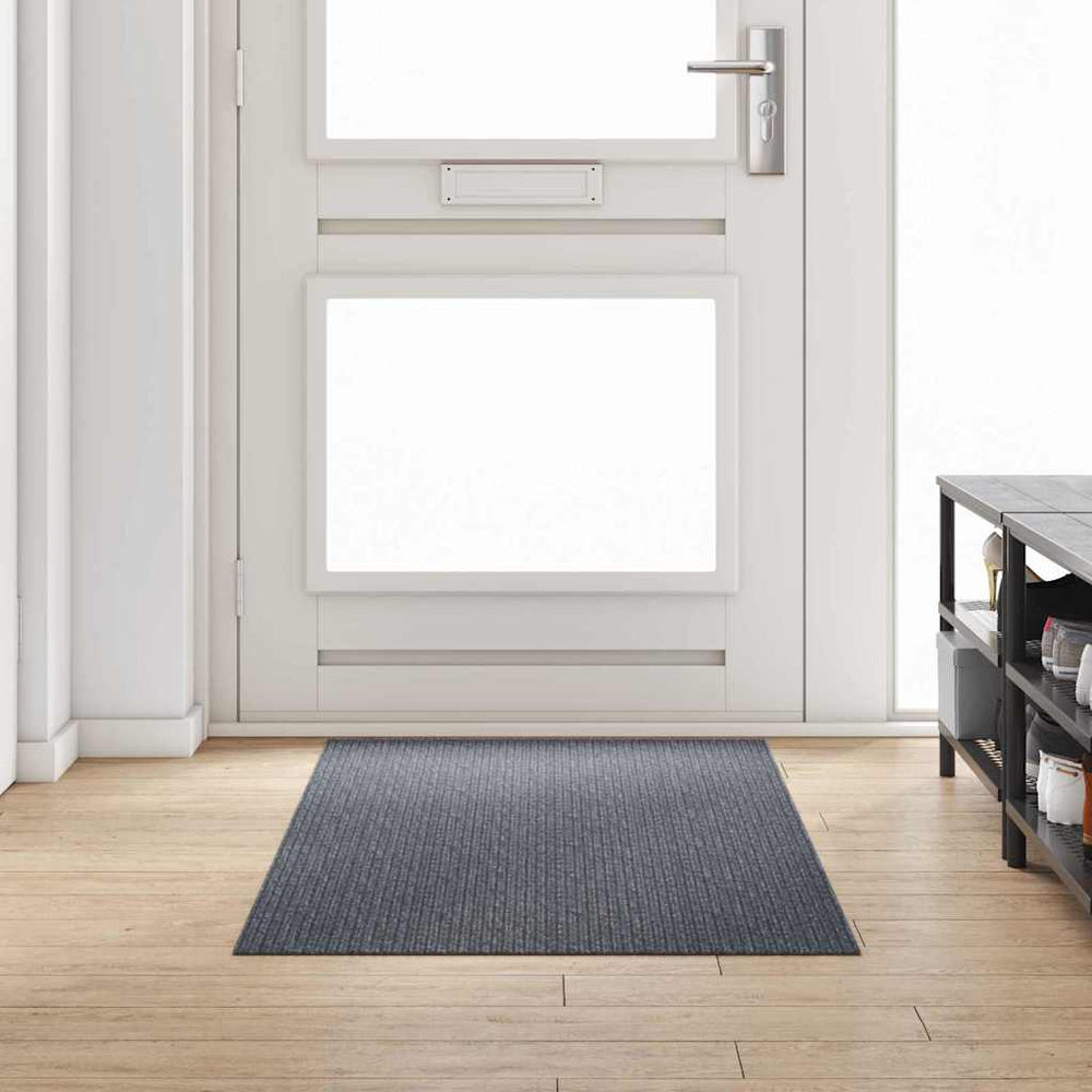 Grauer Teppichläufer Stoff 80x200 cm