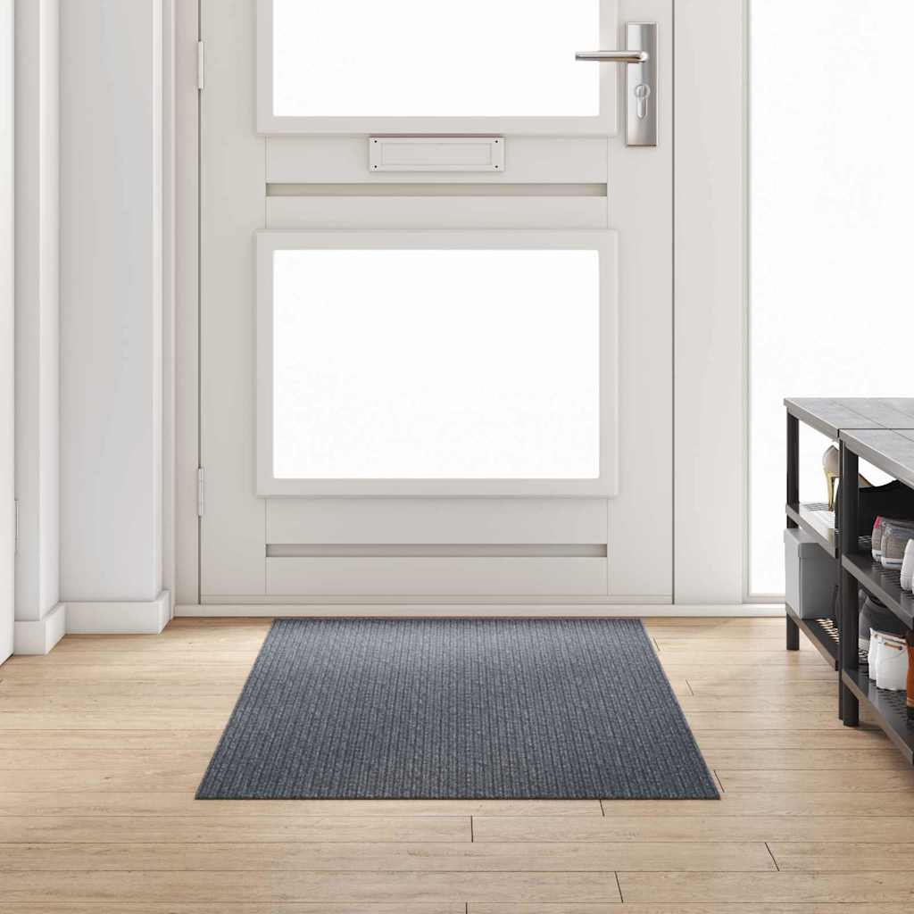 Grauer Teppichläufer Stoff 80x200 cm