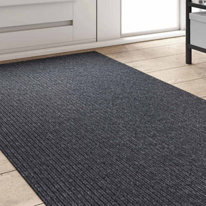 Grauer Teppichläufer Stoff 80x250 cm