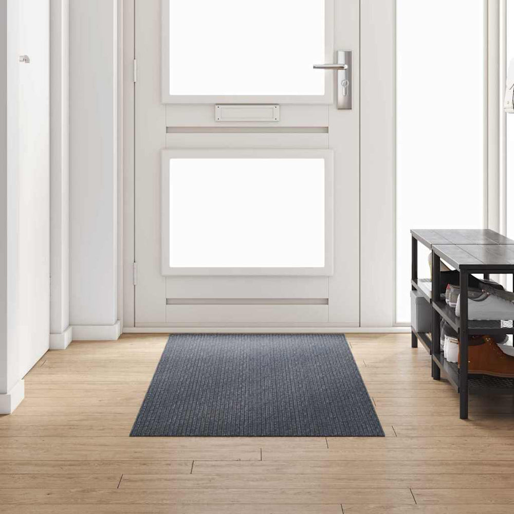 Grauer Teppichläufer Stoff 80x250 cm