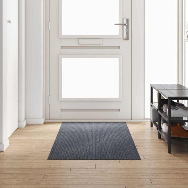 Grauer Teppichläufer Stoff 80x250 cm