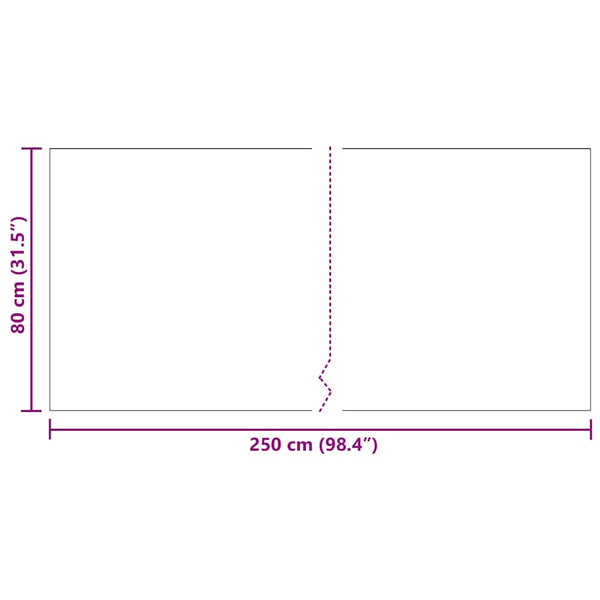 Grauer Teppichläufer Stoff 80x250 cm