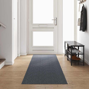 Grauer Teppichläufer Stoff 80x400 cm