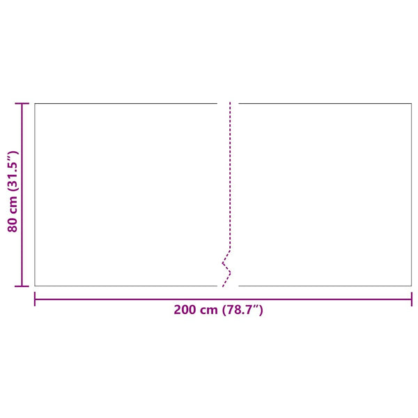 Anthrazit Teppichläufer 80x200 cm
