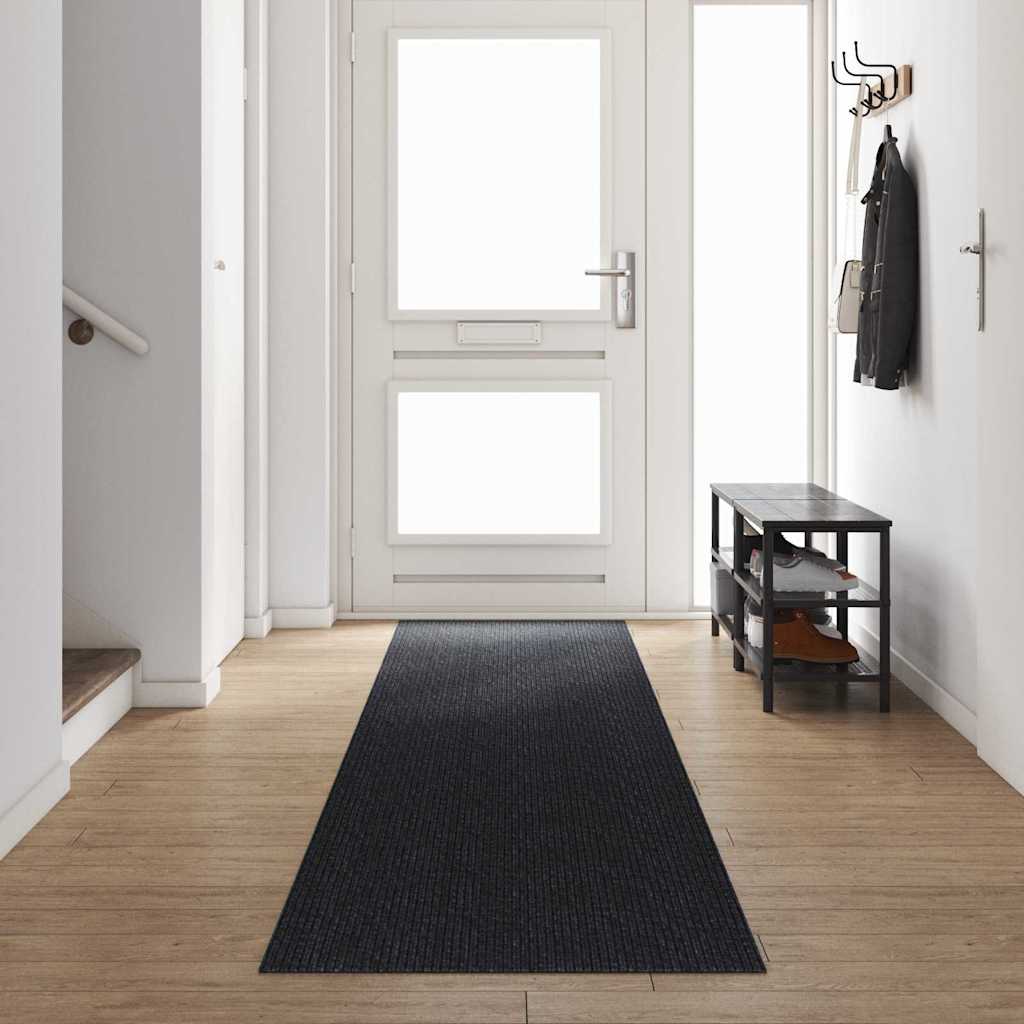 Anthrazit Teppichläufer 80x500 cm