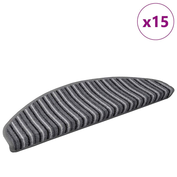 Selbstklebende Treppenschoner Grau 15er Set