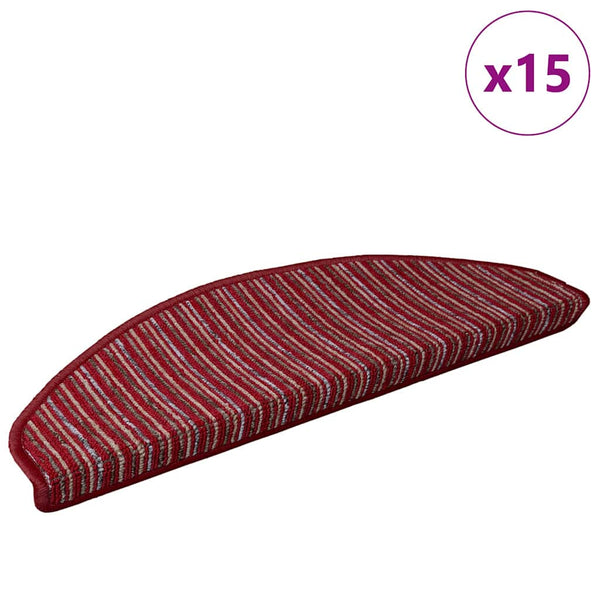 Selbstklebende Treppenschoner Rot, 15er Set
