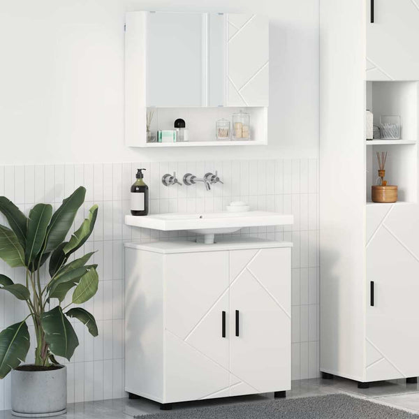 Weißes Badezimmermöbel-Set mit Tür