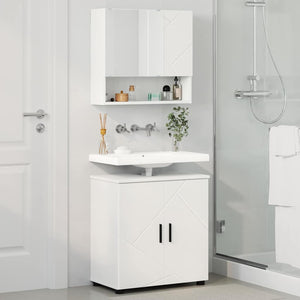 Weißes Badezimmermöbel-Set mit Tür