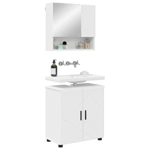 Weißes Badezimmermöbel-Set mit Tür
