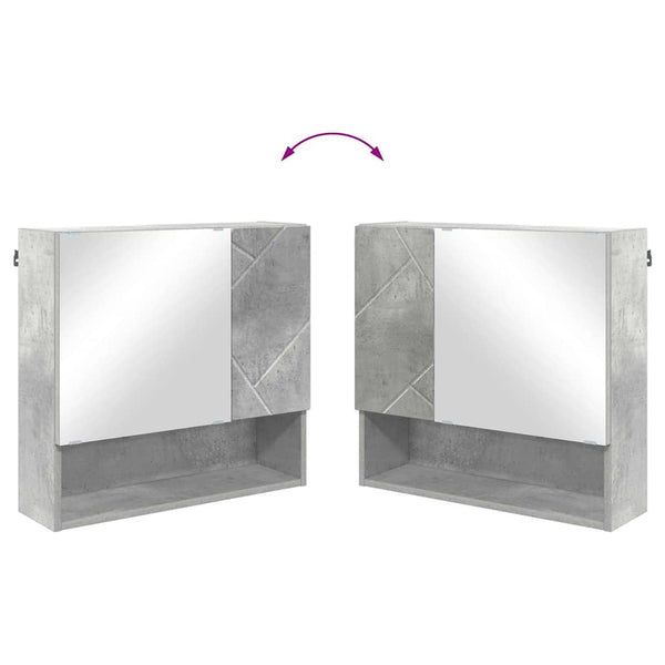 Badezimmermöbel Set Beton Grau 2-teilig