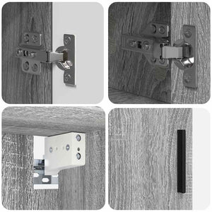 Badezimmermöbel Set Grau Sonoma Holz