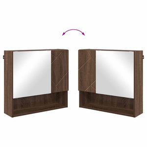 Wandmontiertes Badezimmermöbel-Set, Eichen-Optik