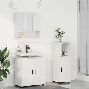Badezimmermöbel Set Weiß 3-teilig