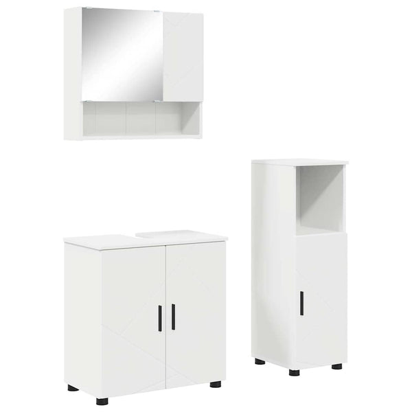 Badezimmermöbel Set Weiß 3-teilig