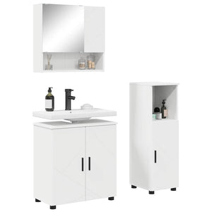 Badezimmermöbel Set Weiß 3-teilig
