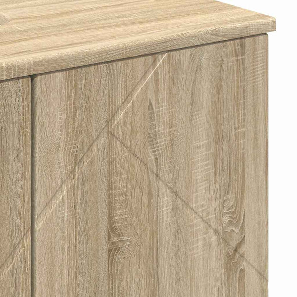 vidaXL Ensemble de meubles de salle de bain 3 pcs Chêne Sonoma Aggloméré et métal