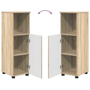vidaXL Ensemble de meubles de salle de bain 3 pcs Chêne Sonoma Aggloméré et métal