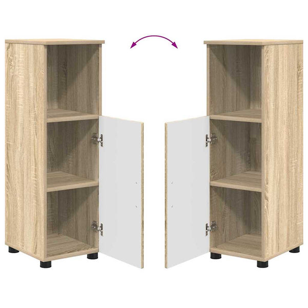 vidaXL Ensemble de meubles de salle de bain 3 pcs Chêne Sonoma Aggloméré et métal