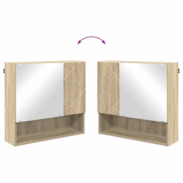 vidaXL Ensemble de meubles de salle de bain 3 pcs Chêne Sonoma Aggloméré et métal
