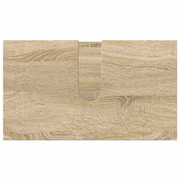 vidaXL Ensemble de meubles de salle de bain 3 pcs Chêne Sonoma Aggloméré et métal