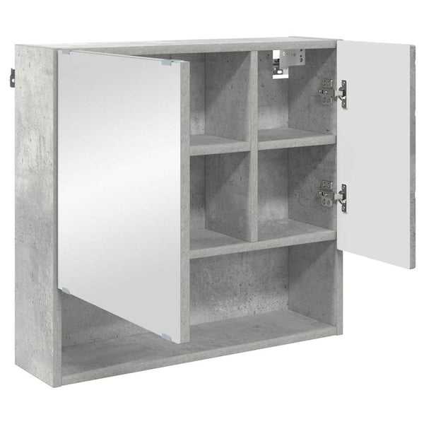 Betongraues Badezimmermöbel-Set, 3-teilig