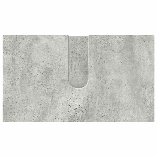Betongraues Badezimmermöbel-Set, 3-teilig