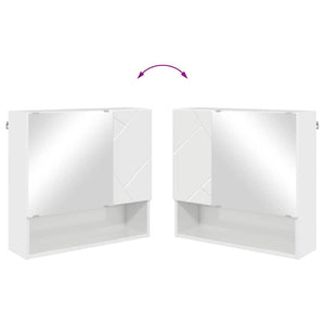 Badezimmermöbel Set, 3-teilig, Hochglanz Weiß