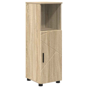 vidaXL Ensemble de meubles de salle de bain 4 pcs Chêne Sonoma Bois d'ingénierie et métal