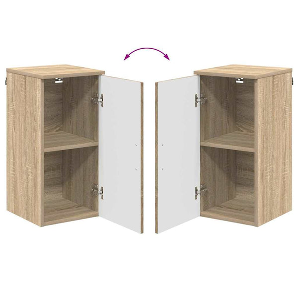 vidaXL Ensemble de meubles de salle de bain 5 pcs Chêne sonoma Bois d'ingénierie et métal