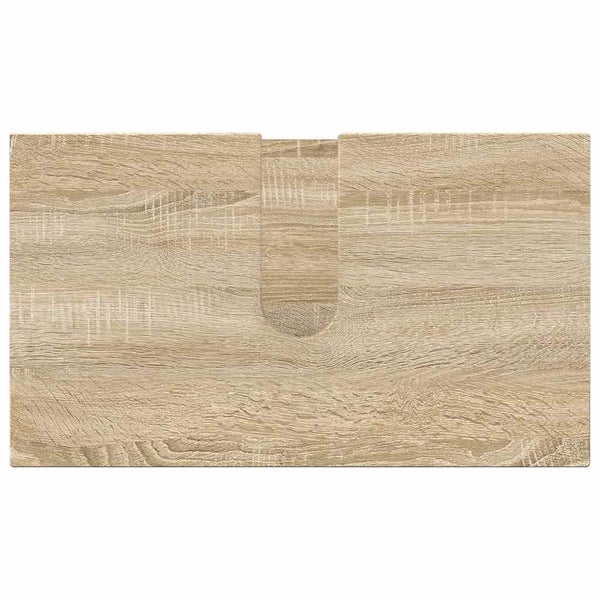 vidaXL Ensemble de meubles de salle de bain 5 pcs Chêne sonoma Bois d'ingénierie et métal