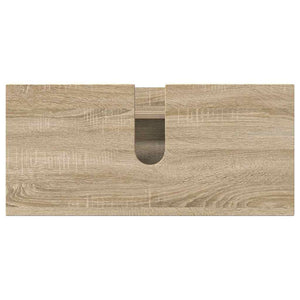 vidaXL Ensemble de meubles de salle de bain 4 pcs Chêne Sonoma contreplaqué et métal