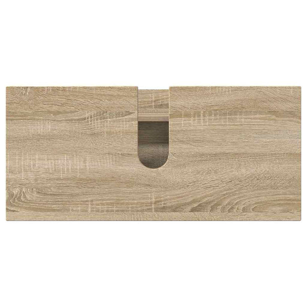 vidaXL Ensemble de meubles de salle de bain 4 pcs Chêne Sonoma contreplaqué et métal