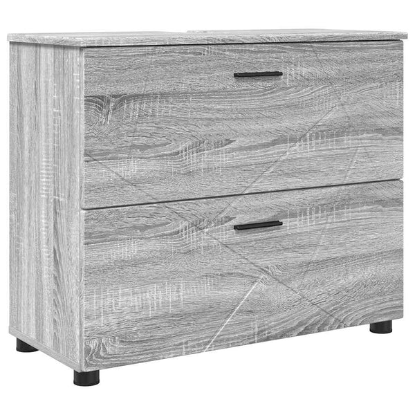Badezimmermöbel Set 4-teilig Grau Sonoma