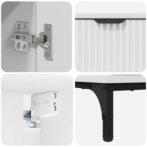 Badezimmermöbel Set Weiß mit Schubladen