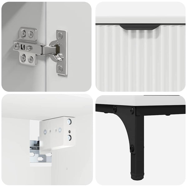 Badezimmermöbel Set Weiß mit Schubladen
